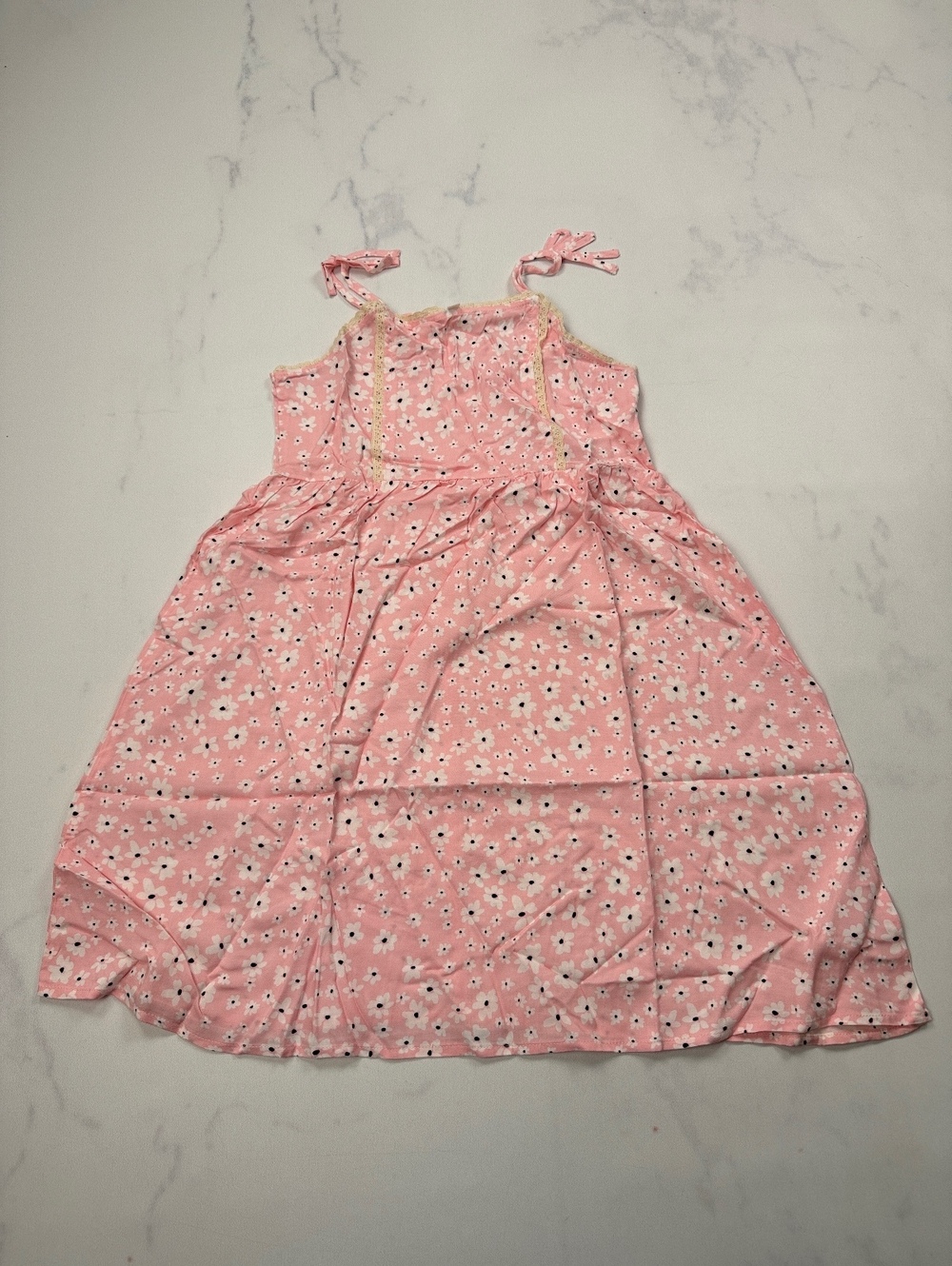Love, Glam Girl Printed Sundress Pink Contemporary Modern Feminine - Girls L